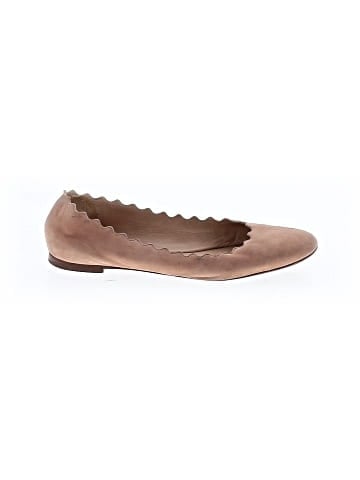 Chloé Suede Lauren Scalloped Flats (view 1)