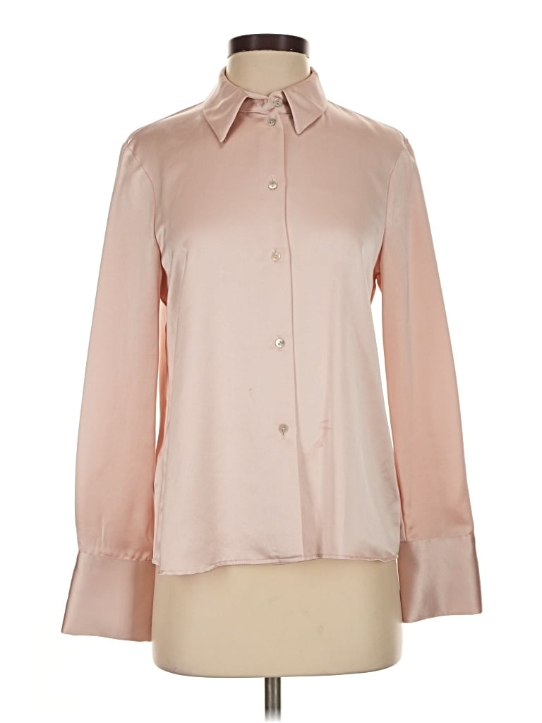 Pre-owned Mng Long Sleeve Blouse In Ivory