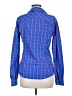 Columbia Plaid Blue Long Sleeve Blouse Size M - photo 2