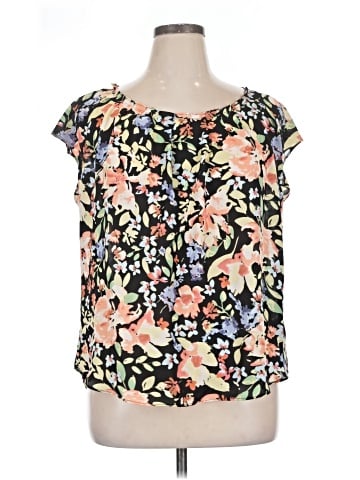 LC Lauren Conrad Short Sleeve Blouse (view 1)