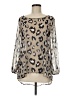 Chris & Carol 100% Polyester Silver Long Sleeve Blouse Size M - photo 1