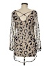 Chris & Carol 100% Polyester Silver Long Sleeve Blouse Size M - photo 2