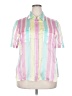 Halogen Stripes Pink Short Sleeve Button-Down Shirt Size XXL - photo 1