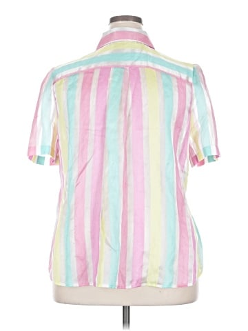 Halogen Short Sleeve Button-Down Shirt (view 2)
