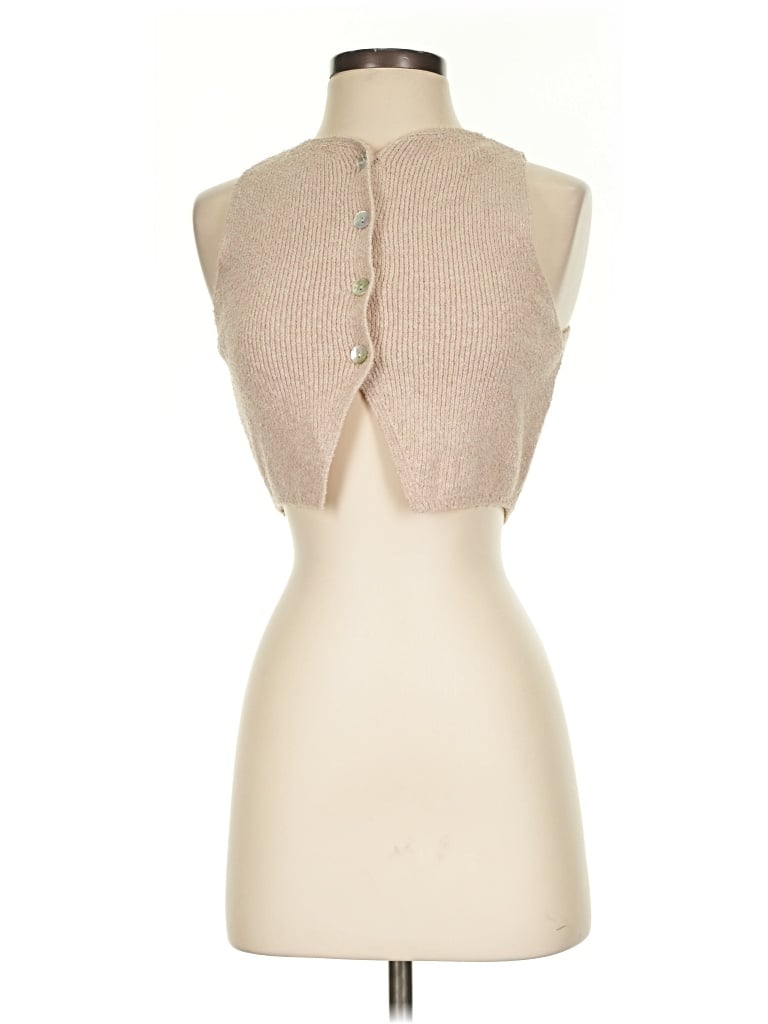 Pre-owned Zara Cardigan Sweater In Tan