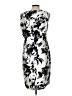 Albert Nipon 100% Polyester Graphic Silver Cocktail Dress Size 10 - photo 2