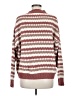 Line & Dot 100% Polyester Stripes Burgundy Pullover Sweater Size M - photo 2