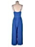 Express 100% Polyester Solid Blue Jumpsuit Size S - photo 2