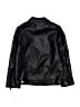 Assorted Brands Solid Black Faux Leather Jacket Size 120 cm / US 6X - photo 2
