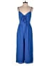 Express 100% Polyester Solid Blue Jumpsuit Size S - photo 1