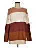 Pinque Color Block Brown Pullover Sweater Size M - photo 1