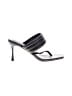 French Connection Silver Black Sandals Size 8 1/2 - photo 1