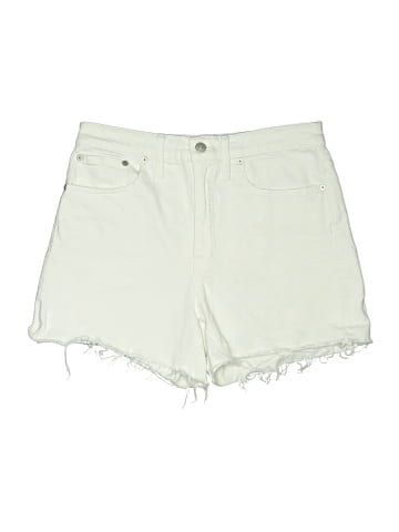 Madewell High-Rise Denim Shorts in Tile White (view 1)