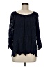 Tempo Paris Blue 3/4 Sleeve Blouse Size M - photo 1