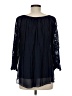 Tempo Paris Blue 3/4 Sleeve Blouse Size M - photo 2