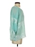 Freeway Teal 3/4 Sleeve Blouse Size S - photo 4
