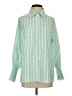 Unbranded Stripes Green Long Sleeve Blouse Size S - photo 1
