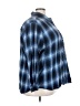 Lee 100% Cotton Plaid Blue 3/4 Sleeve Button-Down Shirt Size 3X - photo 4