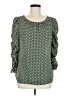 Max Studio 100% Polyester Green Long Sleeve Blouse Size M - photo 1