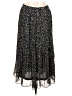 WD.NY 100% Polyester Stars Black Casual Skirt Size L - photo 1