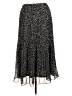 WD.NY 100% Polyester Stars Black Casual Skirt Size L - photo 2
