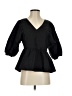 Mittoshop 100% Cotton Black 3/4 Sleeve Blouse Size S - photo 1