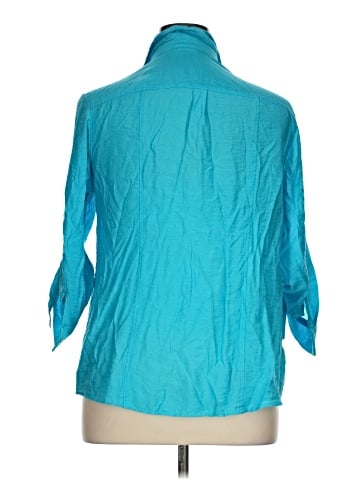 Roz & Ali 3/4 Sleeve Button-Down Shirt (view 2)