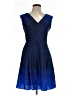 Ann Taylor LOFT 100% Polyester Polka Dots Blue Cocktail Dress Size 6 - photo 1