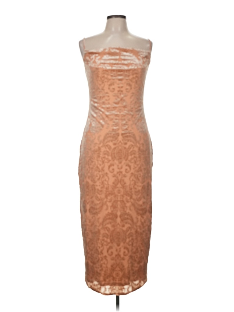 Pre-owned Bebe Cocktail Dress In Tan