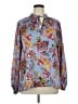 Hazel 100% Polyester Floral Blue 3/4 Sleeve Blouse Size XL - photo 1