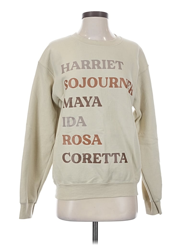 Pre-owned Gildan Sweatshirt In Tan