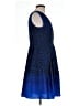 Ann Taylor LOFT 100% Polyester Polka Dots Blue Cocktail Dress Size 6 - photo 4