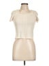 Wild Skye Ivory Short Sleeve Turtleneck Size L - photo 1