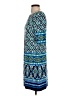 Eliza J Print Blue Casual Dress Size 2 - photo 5