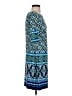 Eliza J Print Blue Casual Dress Size 2 - photo 4