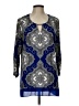 JM Collection Blue 3/4 Sleeve Blouse Size L - photo 1