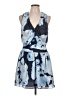 Ramy Brook 100% Polyester Print Blue Cocktail Dress Size L - photo 1