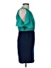 A'gaci Color Block Teal Cocktail Dress Size M - photo 4