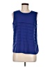 Talbots 100% Polyester Blue Sleeveless Blouse Size 8 - photo 1