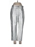 Kaktus 100% Viscose Metallic Silver Casual Pants Size L - photo 1