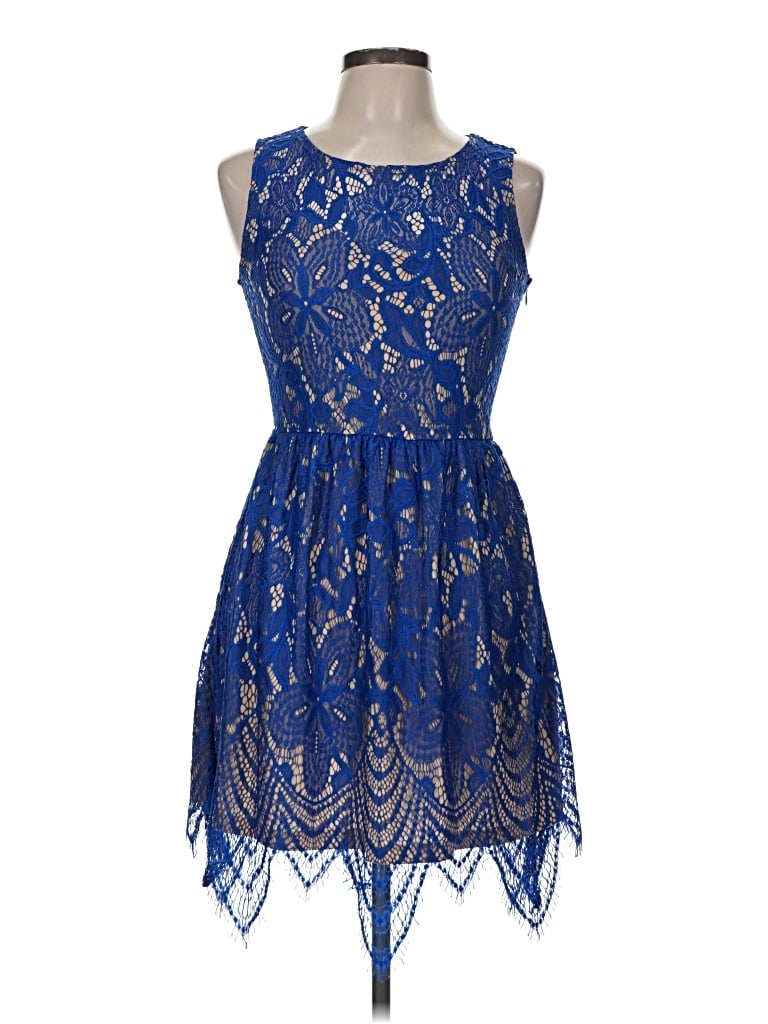 Pre-owned Love, Fire Cocktail Dress In Blue
