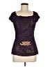 Frank Lyman Design Purple Short Sleeve Top Size 8 - photo 1