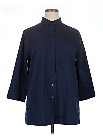 Chico's 3/4 Sleeve Button-Down Shirt (view 1)