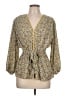 Max Studio 100% Polyester Yellow 3/4 Sleeve Blouse Size L - photo 1