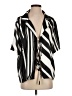 SNDYS. Stripes Black Short Sleeve Blouse Size S - photo 1