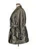 Buttons 100% Polyurethane Gray Trenchcoat Size 2X - photo 5