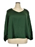 Lane Bryant 100% Polyester Green 3/4 Sleeve Blouse Size 18 - 20 Plus - photo 1