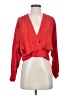 Zara 100% Viscose Red Long Sleeve Blouse Size S - photo 1
