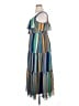 Taylor 100% Polyester Stripes Blue Casual Dress Size 14 - photo 5