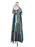 Taylor 100% Polyester Stripes Blue Casual Dress Size 14 - photo 4